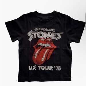 Rolling Stones Toddler T-Shirt Us Tour 78 Official Black 18 Months